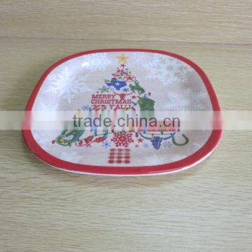 melamine plate 8inch 9.6inch square plate 10.5" Christmas