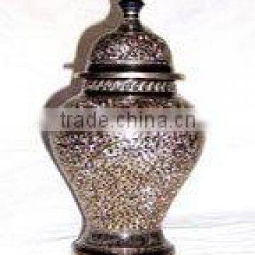 Brass cremation urn