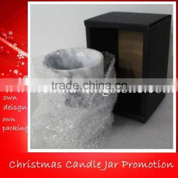 White Candle Cup, Black Candle Cup,Black and White Marble Candle Cup photo-4