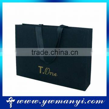 Black cardboard gift bag simple design jewelry gift paper bag