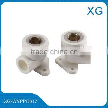 pipe elbow with seat/ppr pipe fittings/plastic pipe fittings brass thread/male female threaded elbow with seat/elbow with base