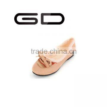 GD warm short plush inside comfortable soft bottom flat shoes for women