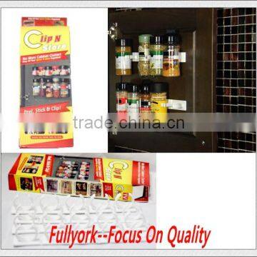 Clip N Store Kitchen Spice Organizer Holder As Seen On TV Spice Rack