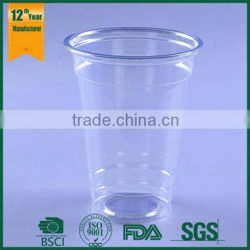 clear pet cups and lids straws,double pe coated cups,cold beverage cup