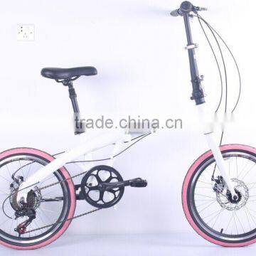 new design popular 7 speed light weight china folding bike