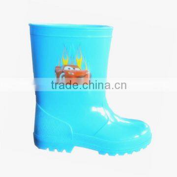 2016 new style with cartoon customer printing PVC clear good quality plastic rain boots