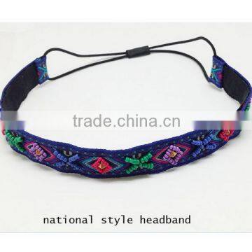 New arrival glass seedbead national handmade elastic headband hair headband