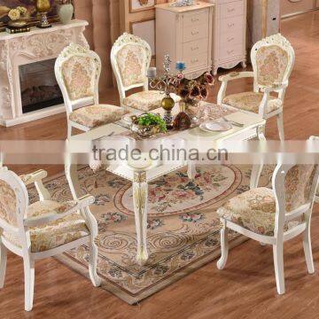 European luxury dining table gilt dining table and chair set