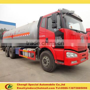 New product 2015 FAW 6X4 25 TON used gas tank truck