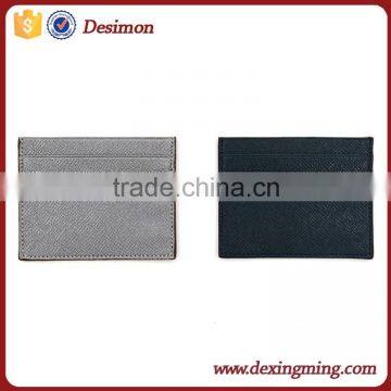 Leather Unisex Card Case Slim Super Thin 6 Slots Compact Wallet Holder photo-3