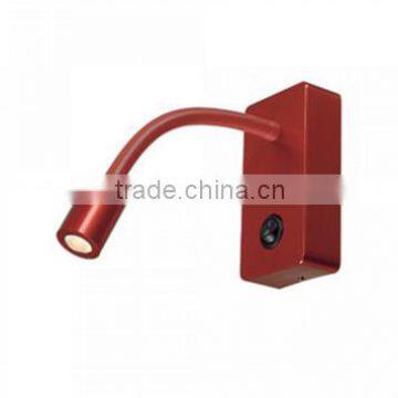 warm white Barcelona red goose neck bedding wall light