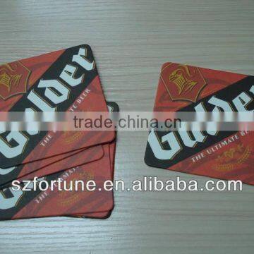 custom cardboard coaster design absorbent bar coaster