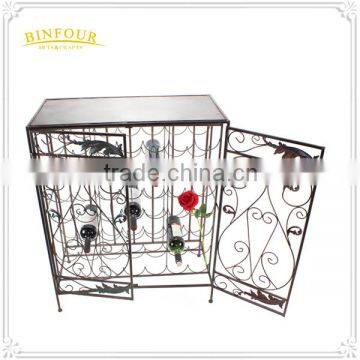 metal decorative wall mounted wine holder wine bottle display