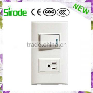 American Electrical Wall 1 Gang Switch And 3-pole Socket