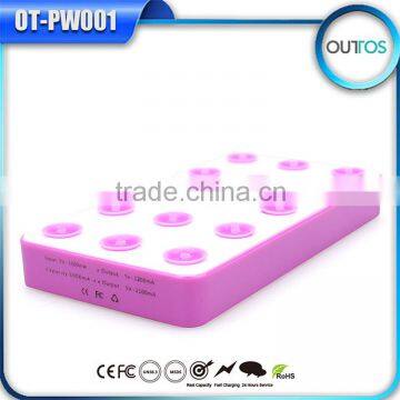 Factory Supply Gift Items Dual Usb Sucker Power Bank Battery Charger 4000mah photo-3