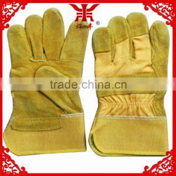 different kinds of 10.5 inches patch palm cow split leather gloves for working and safe