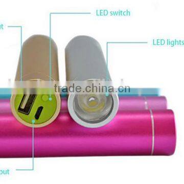 Support customized logo words Single 18650 cell battery round power bank