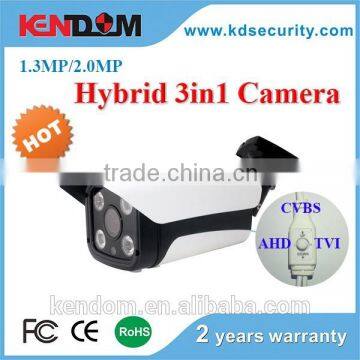 Kendom New Hot Bullet Proof CCTV Camera IR HD Hybrid Camera With OSD Cable