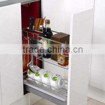 Full Extension Pull Out Kitchen Wire Basket Storage