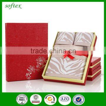 Zebra Bamboo Face Towel Bath Towel Gift Box Sets in Gift Box photo-2