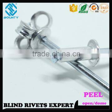 HIGH QUALITY OPEN END FACTORY DOME HEAD AL/ST PEEL BLIND RIVETS