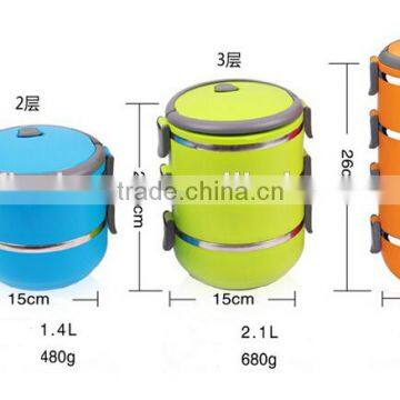 Stainless Steel Thermal Insulated Lunchboxes Circle Shape Lunch Box photo-3
