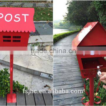 Foshan JHC-2113 Post Mounted Metal Mailbox/Outdoor Unique Design Letterbox/Power Coated Postbox