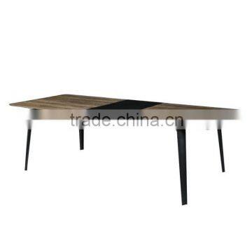 Simple Style Extending Wooden Dining Table Set for European