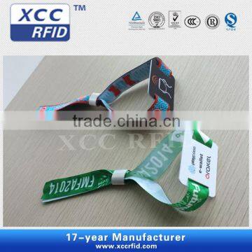 13.56MHz NFC Woven Wristbands With Ntag213/Ultralight EV1/Ultralight C