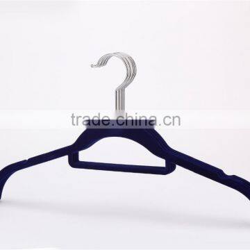 flocked plastic short clothes hanger