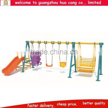 Children solid Swings with baby chair and slide