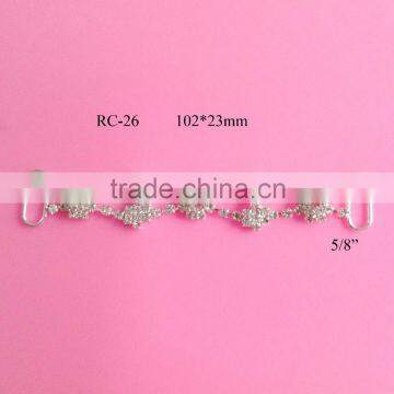 Stock hot selling rhinestone connector for headband/hairwear(RC-26)