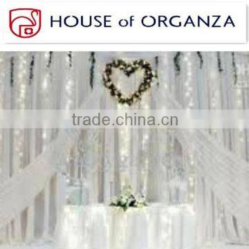 Hot Sale White Crystal Organza Fabric For Curtains