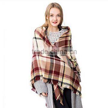 Large burgundy plaid scarf,Plaid soft color plaid scarves shawl