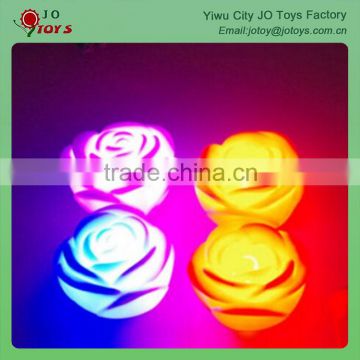 High quality colorful rose shape flashing customized led candle party toy