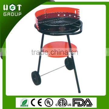 Mini triangle portable charcoal bbq grill with retractable height