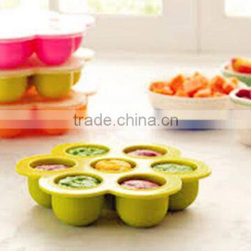 HOT Sale 100% BPA Free Stocked Silicone baby food dispenser with tray