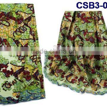 CSB3-005 Wholesale New Design African Wax Lace Fabric Making Night Party Dress photo-4