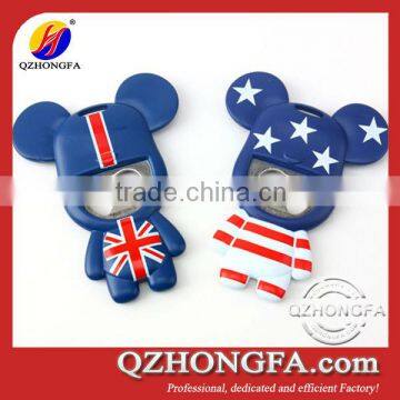 Cartoon bear silicone bottle opener,FDA silicone bottle opener/can opener