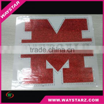 Beautiful M Letters Glitter Heat Transfer Vinyl