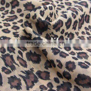 Black Coffee Leopard Pattern Mesh Shiny Mesh Spandex Nylon Clothes photo-3