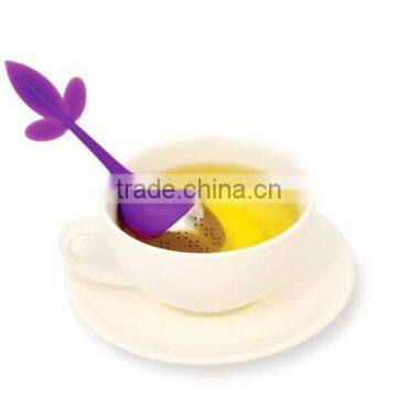 TD-082-Loose Leaf Tea Infuser (Tea Strainer) with Drip Tray - Bonus Tea Timer Chart - Best for Loose Leaf