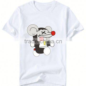 oem logo printing t shirt lovely animals dog pattern longline t shirt men promotion t shirt with high quality