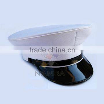 White Navy Peaked Cap