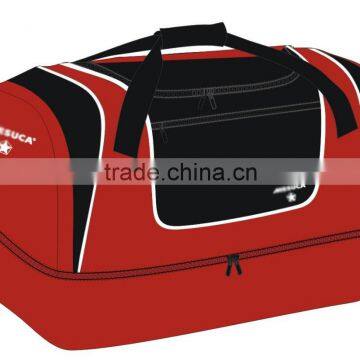 new design cheaper but high quality durable fabric sports luggage bag with OEM service