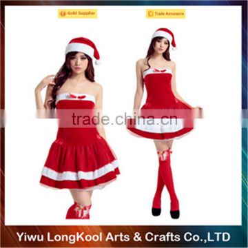 New arrival 2016 sexy women party dance costume short Christmas costume