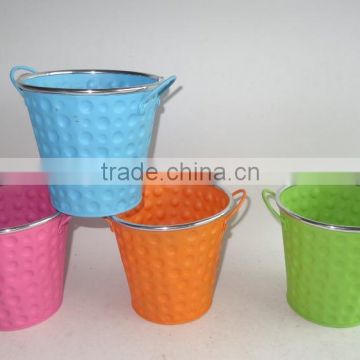 powder coated metal flower pot with ears