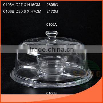 D30.6CM CLEAR GLASS CAKE COVER ON HOT SALE