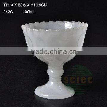 new jade-like glass ice cream cup