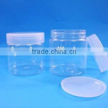 Clear plastic cosmetic jars , PET jar for cream packaging , 60g , 100g jar with caps